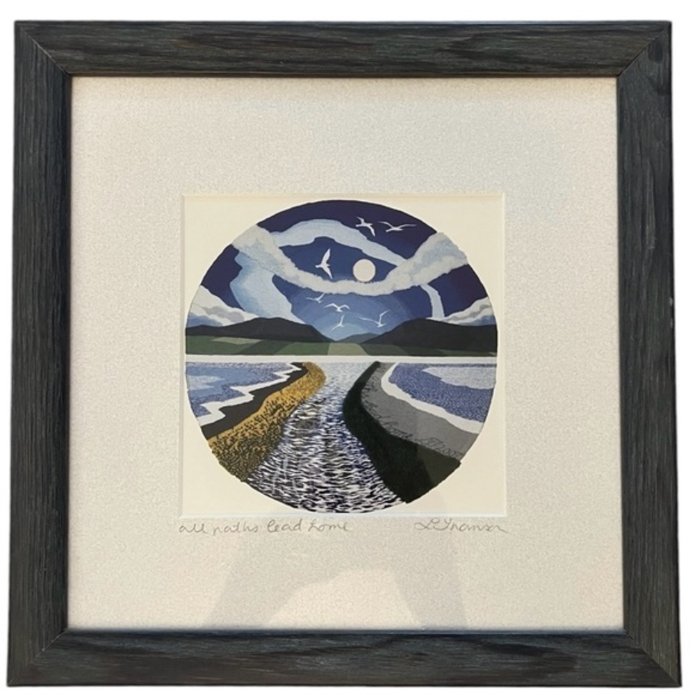 Leila Thomson Original Signed Framed “All Paths Lead Home” Tapestry Art Print